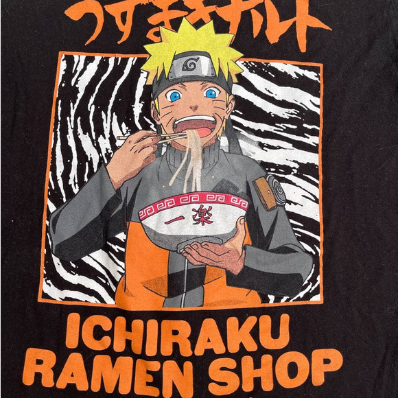 Naruto Shippuden Mens Shirt Small Black‎ Ichiraku Ramen Shop Anime 2002 - Picture 2 of 5